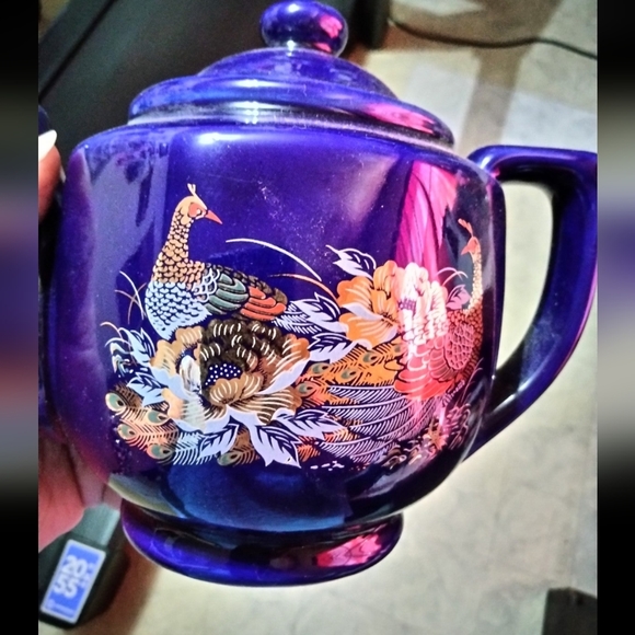 Vintage: Vintage Sake/Tea Set Cobalt Blue & Gold Guild - Picture 2 of 4